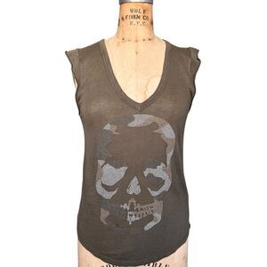 Zadig & Voltaire Studded Brooklyn Skull Sleeveless Top XS